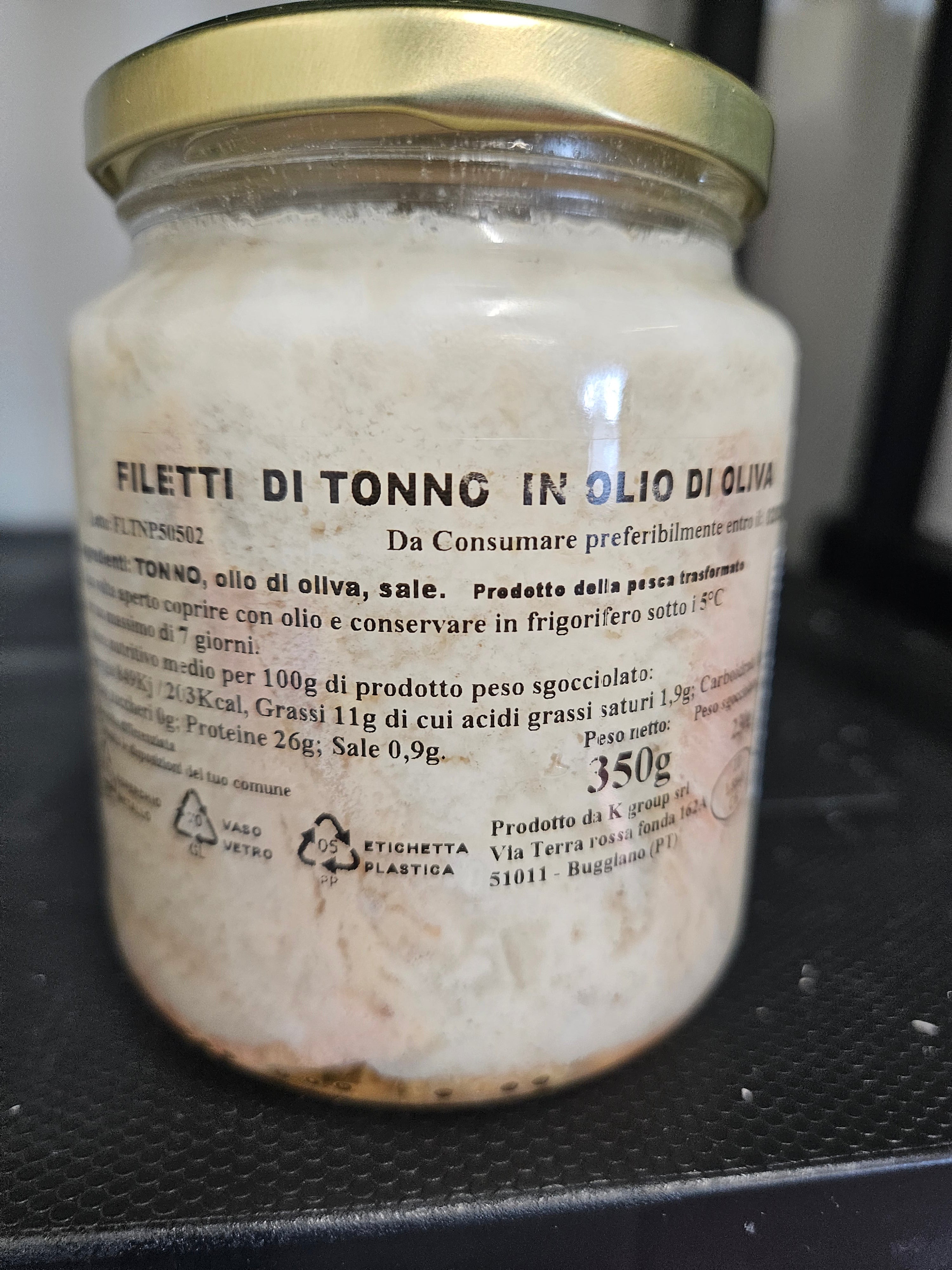 Filet de thon à l'huile d'olive