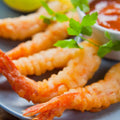 Queue de gambas congelées