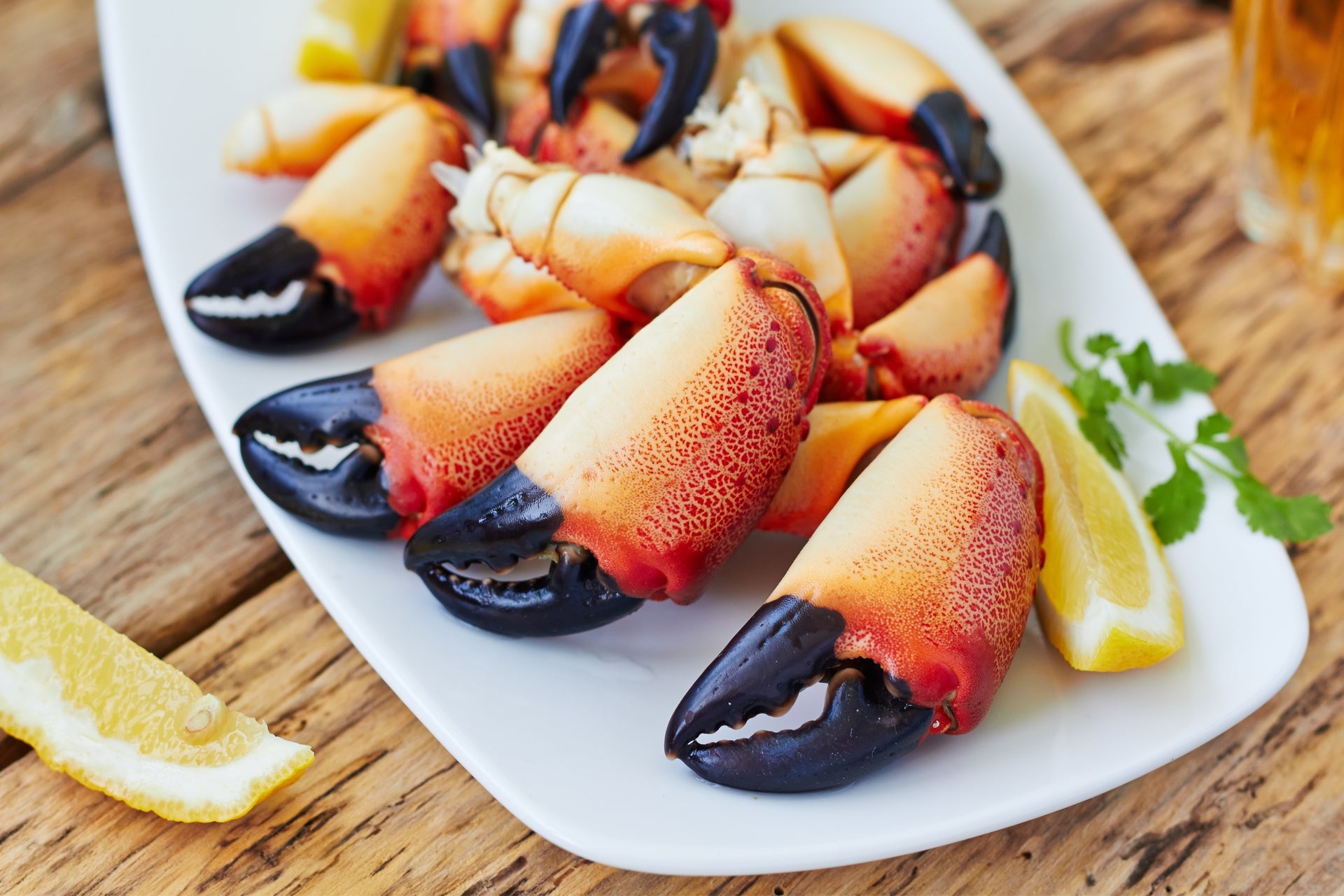 Pinces de tourteaux cuites